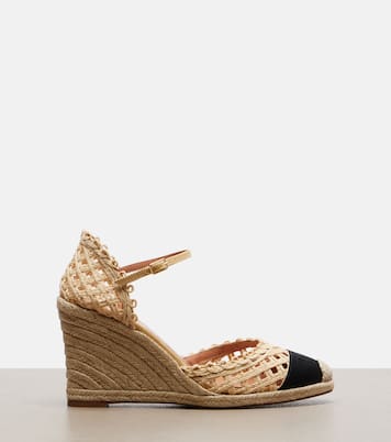 Alpargatas con cuña Sunburst de rafia | Aquazzura
