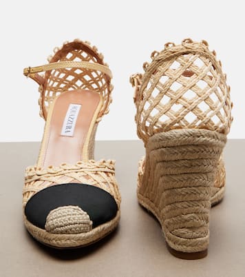 Alpargatas con cuña Sunburst de rafia | Aquazzura