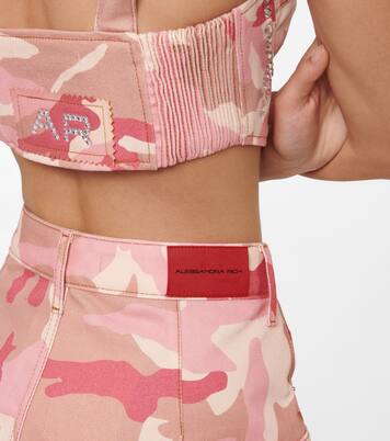 High-Rise-Jeansshorts | Alessandra Rich