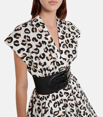 Belted printed cotton minidress | Alaïa
