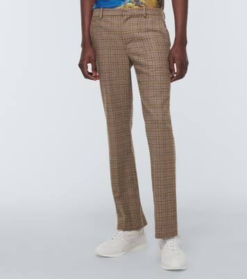 X Howl's Moving Castle karierte High-Rise-Hose aus Wolle | Loewe