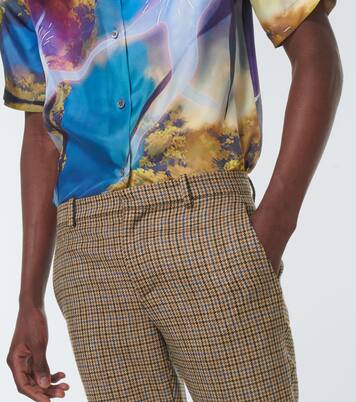 X Howl's Moving Castle karierte High-Rise-Hose aus Wolle | Loewe