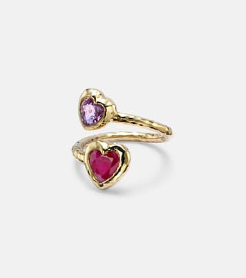 Ring Moi and Toi aus 18kt Gelbgold mit Saphir und Rubin | Octavia Elizabeth