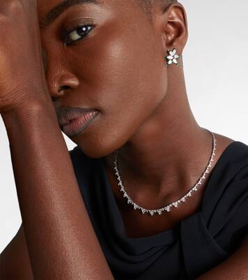 Collana Rivulet Tears in oro bianco 18kt con diamanti | Ileana Makri