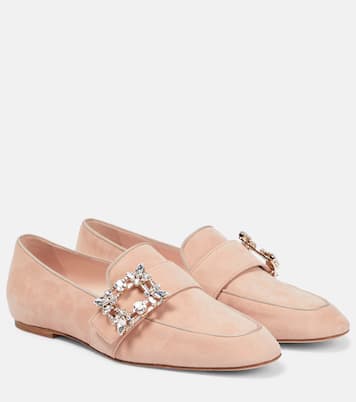 Loafers Mini Broche aus Veloursleder | Roger Vivier