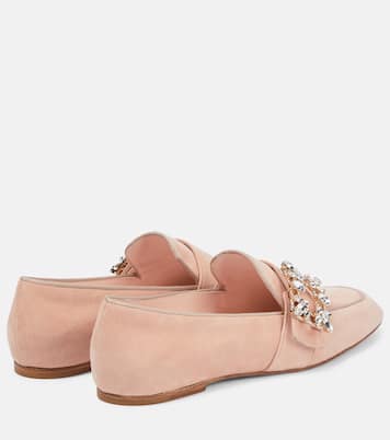 Loafers Mini Broche aus Veloursleder | Roger Vivier