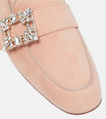 Loafers Mini Broche aus Veloursleder | Roger Vivier