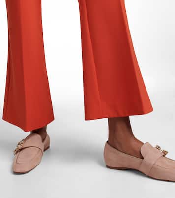 Loafers Mini Broche aus Veloursleder | Roger Vivier