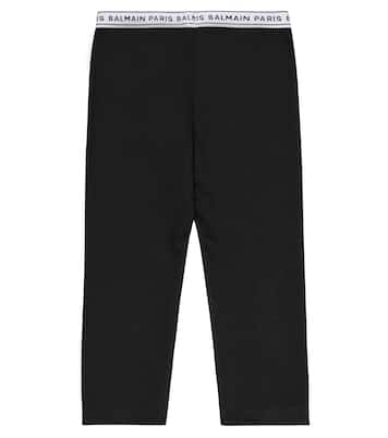 Baby logo jersey leggings | Balmain Kids
