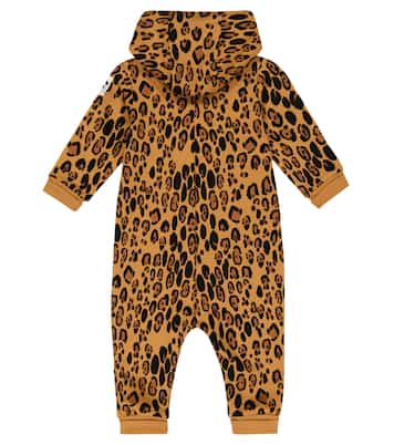 Baby leopard-print cotton onesie | Mini Rodini
