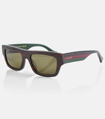 Web Stripe rectangular sunglasses | Gucci
