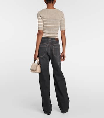 Embellished wide-leg jeans | Brunello Cucinelli