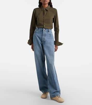 Jeans rectos de tiro alto | Bottega Veneta