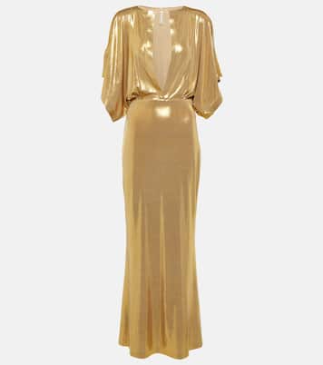 Obie metallic jersey maxi dress | Norma Kamali