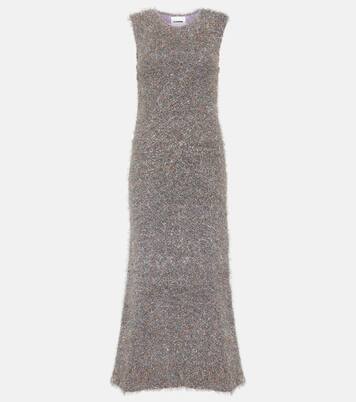 Robe midi métallisée | Jil Sander