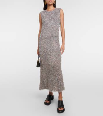 Robe midi métallisée | Jil Sander