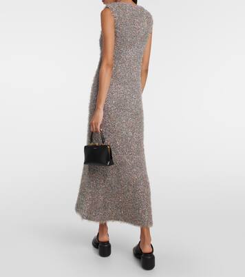 Robe midi métallisée | Jil Sander