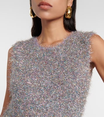 Robe midi métallisée | Jil Sander