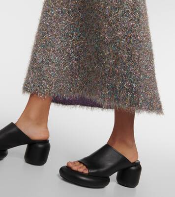 Robe midi métallisée | Jil Sander