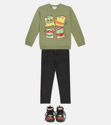 Printed cotton sweatshirt | Stella McCartney Kids
