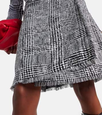 Houndstooth high-rise wrap skirt | Burberry