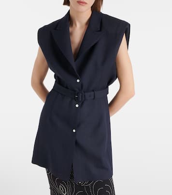 Oversize-Weste aus Schurwolle | Prada