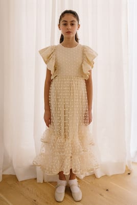 Embroidered ruffled tulle dress | Petite Amalie  