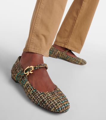 Venezia bouclé ballet flats | Gianvito Rossi