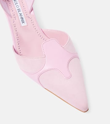 Poligleto 50 suede slingback pumps | Manolo Blahnik