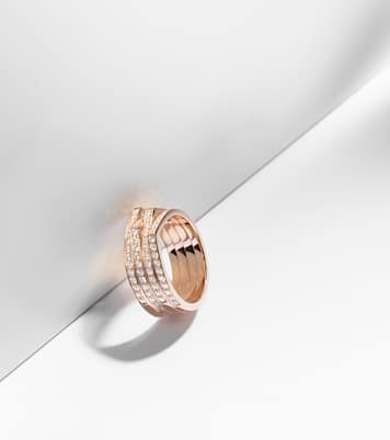 Anello Antifer 4 Rows in oro rosa 18kt con diamanti | Repossi