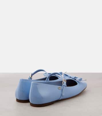 Mary-Jane-Ballerinas Romance Bow aus Lackleder | Valentino Garavani