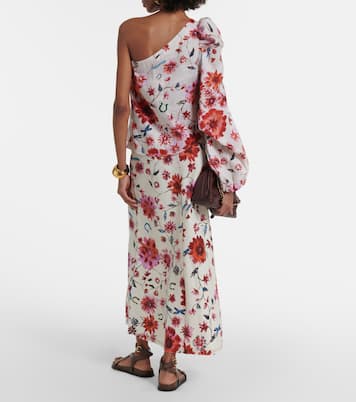 One-Shoulder-Top Floral Ease aus Leinen | Dorothee Schumacher
