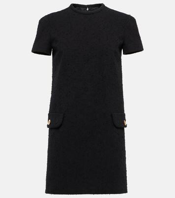 Cotton-blend tweed shift dress | Versace