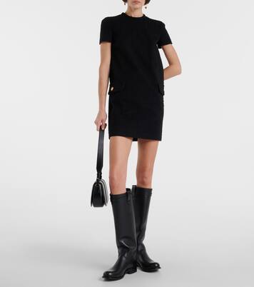 Cotton-blend tweed shift dress | Versace