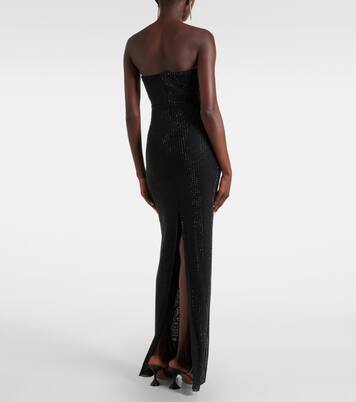 Embellished strapless gown | Self-Portrait