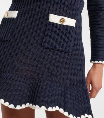 Minifalda de croché festoneada | Self-Portrait