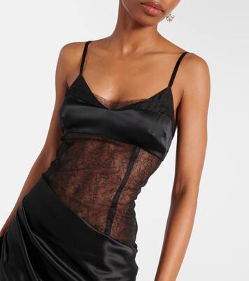 Dunya draped silk satin gown | SIR