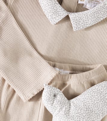 Bébé – Set top, pantalon et peluche Denice en coton | Bonpoint