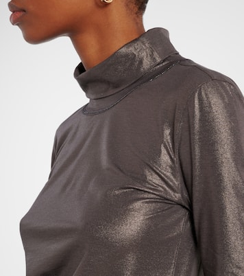 Cotton-blend turtleneck sweater | Brunello Cucinelli