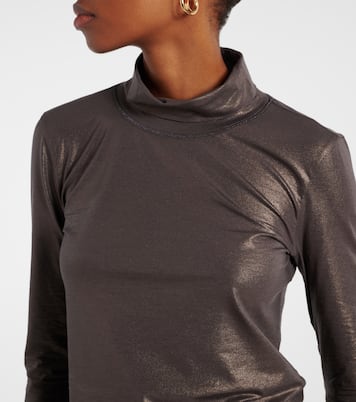 Cotton-blend turtleneck sweater | Brunello Cucinelli