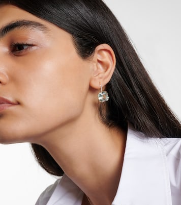 14kt gold earrings with amethysts and diamonds | Mateo