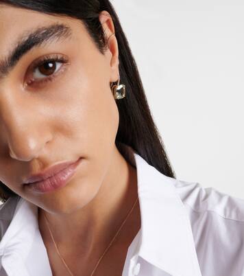 14kt gold earrings with amethysts and diamonds | Mateo