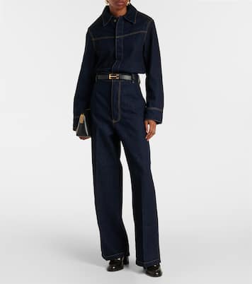 Loafer-Pumps B Buckle aus Leder | Victoria Beckham