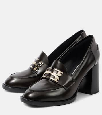 Loafer-Pumps B Buckle aus Leder | Victoria Beckham