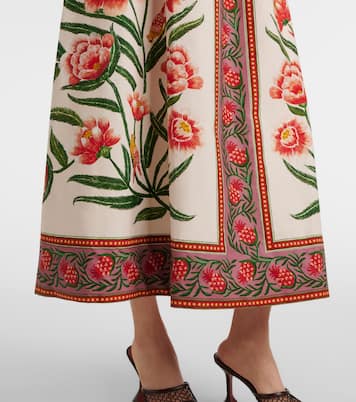 Bedruckter Midirock aus Baumwolle | Farm Rio
