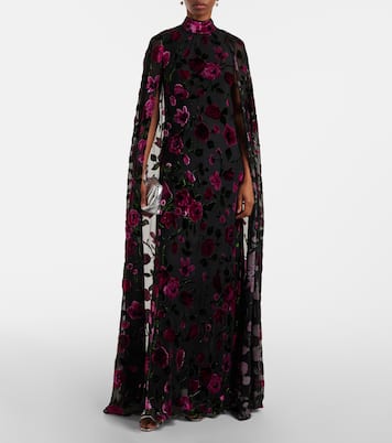Robe longue Devoré en velours | Rodarte