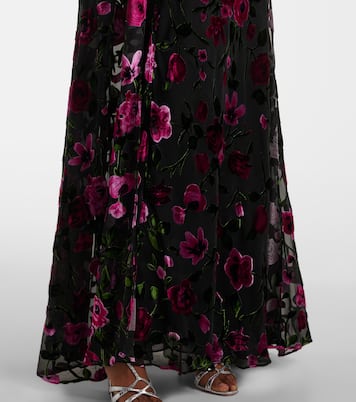 Robe longue Devoré en velours | Rodarte