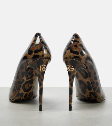 Bedruckte Pumps 105 aus Leder | Dolce&Gabbana