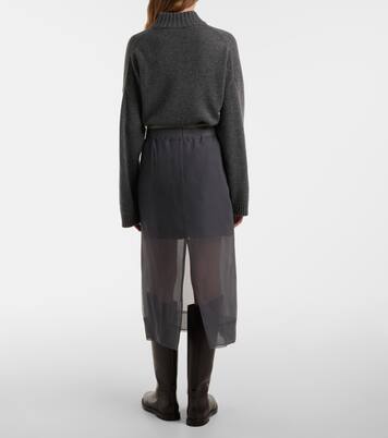 Midirock aus Seide | Brunello Cucinelli