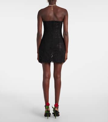 Vestido corto de encaje floral | Dolce&Gabbana